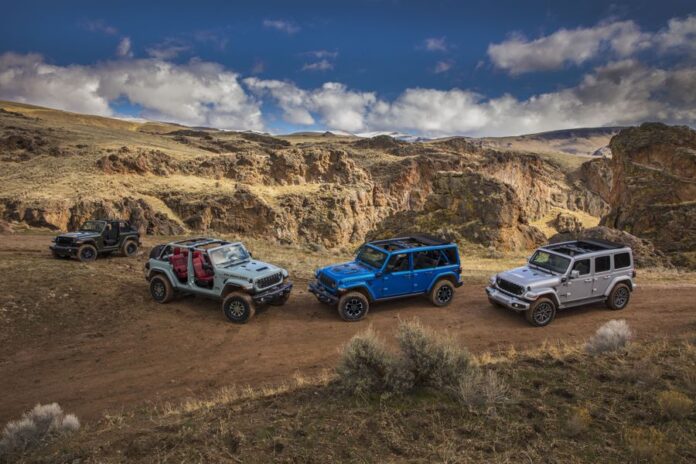 (Left to right) New 2024 Jeep® Wrangler Willys, Wrangler Rubico